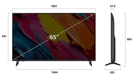 LG 65QNED70A6A 165 Ekran 4K Ultra HD webOS Smart QNED TV ürün görseli 1