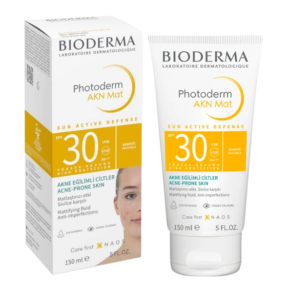 Bioderma Photoderm AKN Mat SPF30 Karma Yağlı ve Akne Eğilimli Ciltler Güneş Koruyucu 150 Ml ürün görseli 1