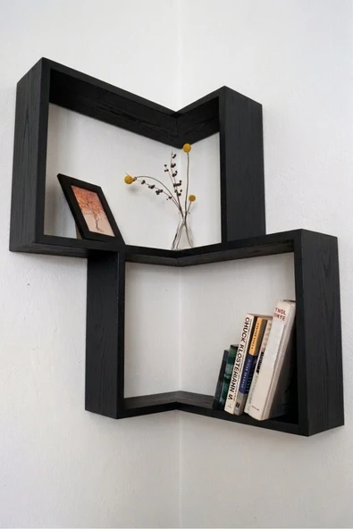 Ev dekka 80x65x10 cm Modern Dekoratif Duvar Rafı – Ahşap Kitaplık ve Aksesuar Rafı ürün görseli 1