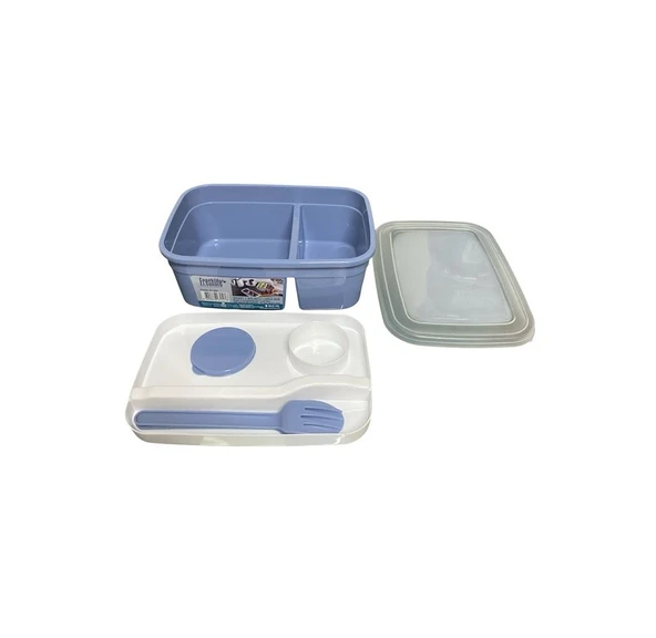 Smart 5 Parça 840 Ml 2  Bölmeli Lunch Box 5218 - Resim 2