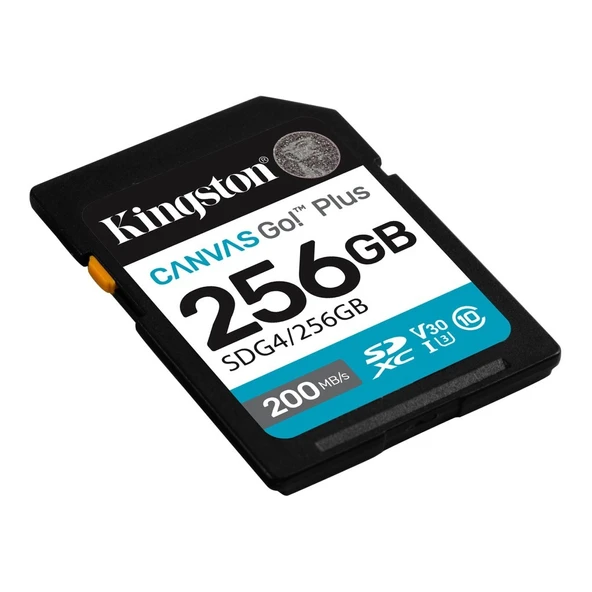 Kingston SDG4/256GB Canvas Go Plus SDXC SD Gen4 - Resim 2