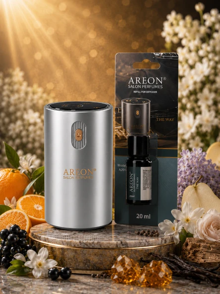 Areon Aromatik Difüzör Gümüş (Klasik Metal) + The Way ürün görseli 1