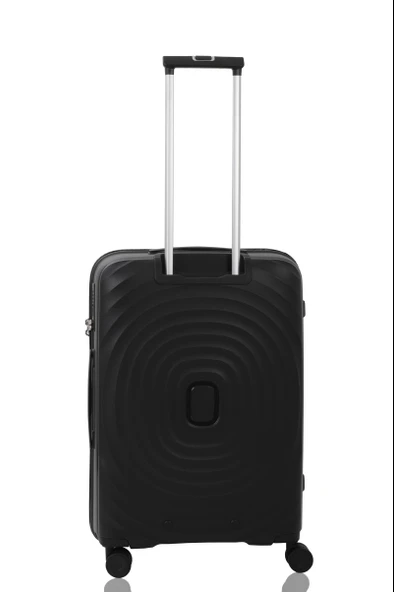 V2407 POLİCARBON VALİZ SİYAH SET - Resim 4
