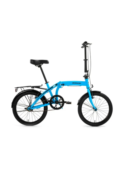BİSAN TWIN KATLANIR BİSİKLET 32CM V 20 JANT 1 VİTES AÇIK MAVİ SİYAH ürün görseli 1
