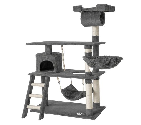 Tommy Çok Katlı Lüks Kedi 75x40x141 Evli Tırmalama Gri ürün görseli 1