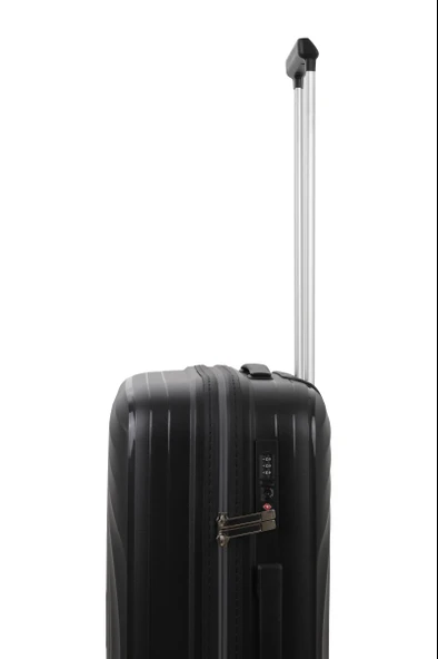 V2407 POLİCARBON VALİZ SİYAH SET - Resim 5