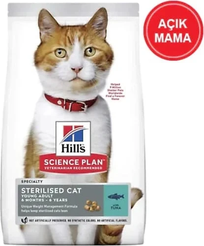 Hill's Sterilised Ton Balıklı Kısırlaştırılmış 3 kg Yetişkin Kedi Maması - Açık Paket ürün görseli 1