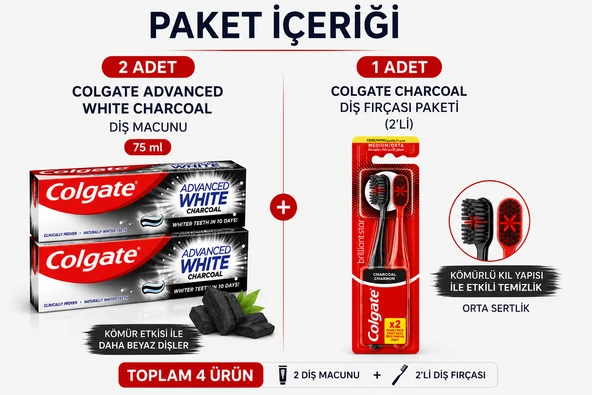 Colgate Advanced White Charcoal Avantaj Paketi - Resim 2