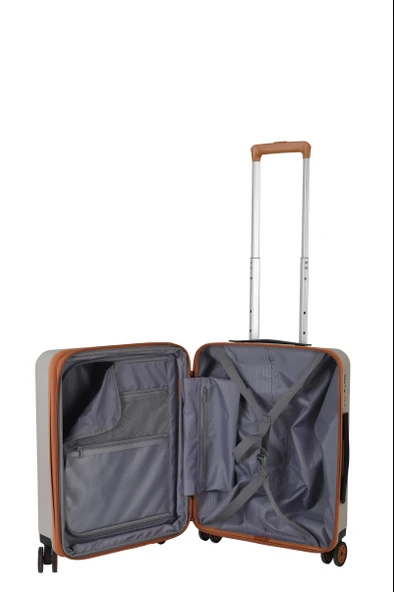 V2521 PC VALİZ SILVER SET - Resim 4