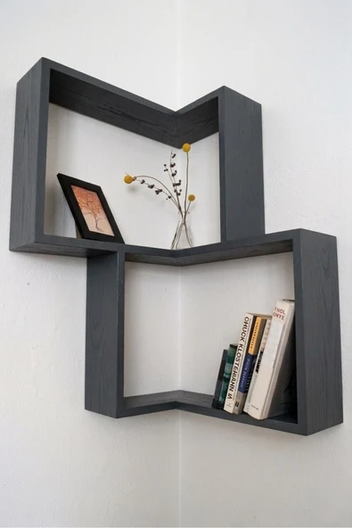 Ev dekka 80x65x10 cm Modern Dekoratif Duvar Rafı – Ahşap Kitaplık ve Aksesuar Rafı ürün görseli 1