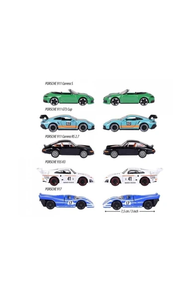 Majorette Porsche 5‘li Araba Seti 8502105002 - Resim 2