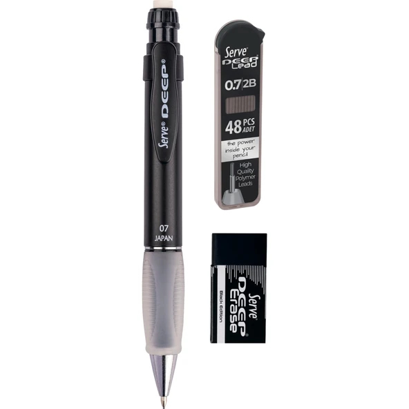 Serve Deep Klm & Deep Sılgı & Deep Mın 0.7mm Siyah - Resim 3