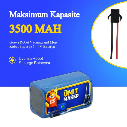 Goovi Robot Vacuum and Mop Robot Süpürge 3500 mAh 14.4V Batarya ürün görseli 1