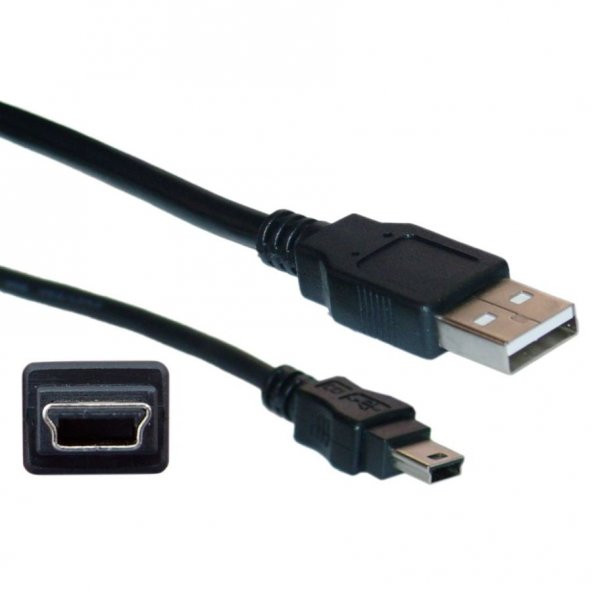 1 Metre 5 Pin Mini Usb Erkek Usb 2.0 Mini Usb B Kablo Mp3 Kamera ürün görseli 1