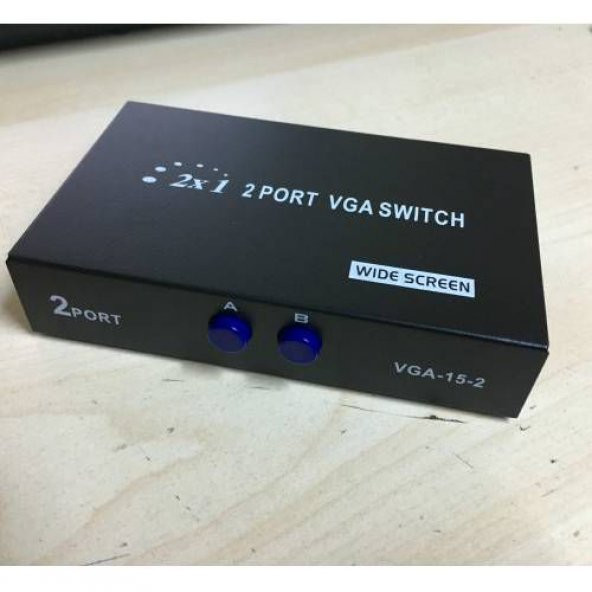 2 Port VGA Seçici Vga Switch VGA SWITCH Düğmeli Vga Çoklayıcı vga ürün görseli 1