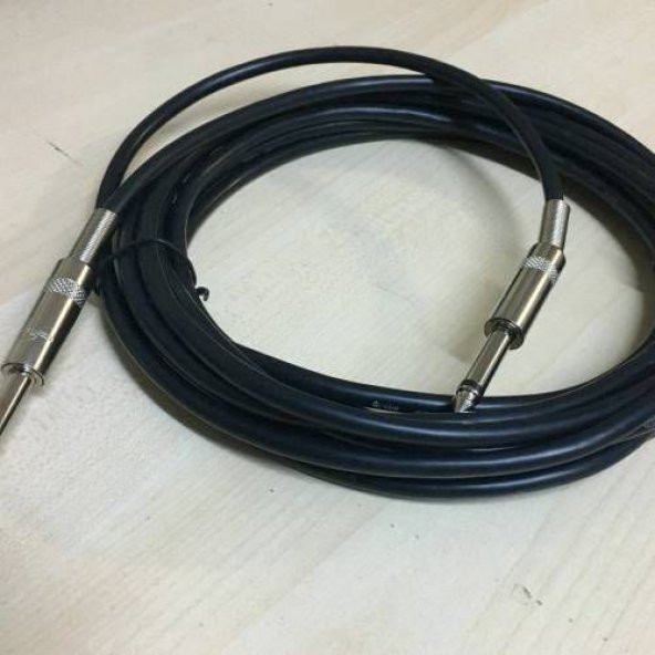 5 Metre Kaliteli Mono 6.3mm to 6.3mm Amfi Kablosu 6.3mm Çivi Jack ürün görseli 1