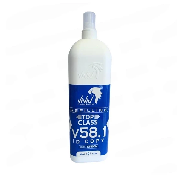 Vivid Dye Mürekkep Mavi Epson Uyumlu 1 Litre Top class V58.1 ürün görseli 1
