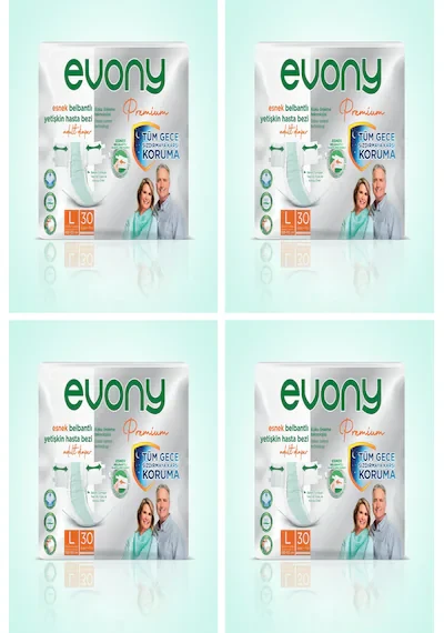 Evony Premium Belbantlı Yetişkin Hasta Bezi Large 120 Adet 4x30 Paket L ürün görseli 1