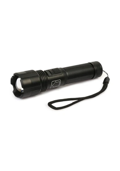 PeakStar Ps-1600 Süper Parlak Led Zoomlu 5 Mod Su Geçirmez Profesyonel Kamp Bekçi Avcı Feneri ürün görseli 1