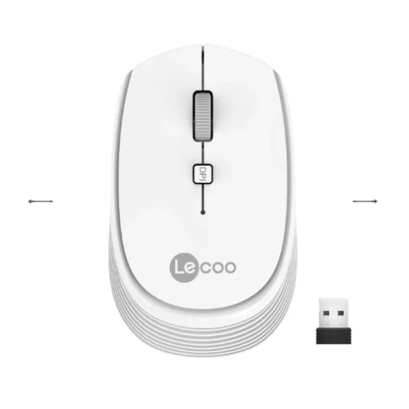 Lenovo Lecoo WS202 Beyaz Ergonomik Optik Kablosuz Mouse ürün görseli 1