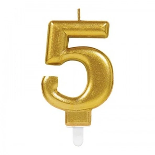 5 Rakam Mum Gold Renk ürün görseli 1