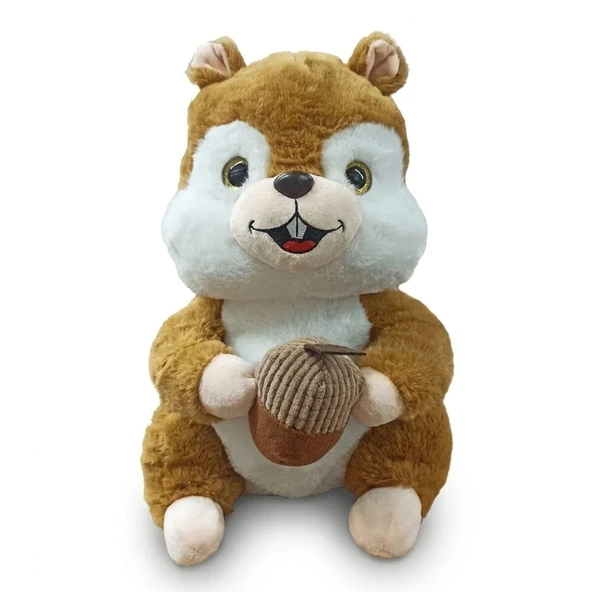 Peluş Sincap 35 cm Büyük Boy | Yumuşak Doku ve Sevimli Tasarım ürün görseli 1