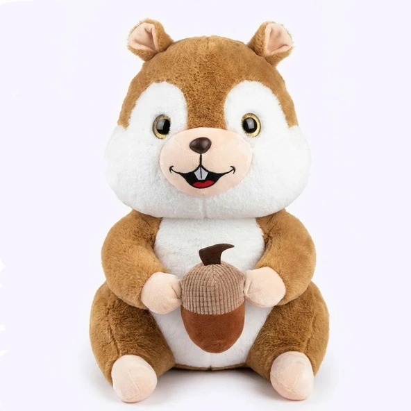 Sevimli Peluş Sincap (50 cm) - Dev Pofuduk Kuyruklu Özel Tasarım Hediye Peluşu ürün görseli 1