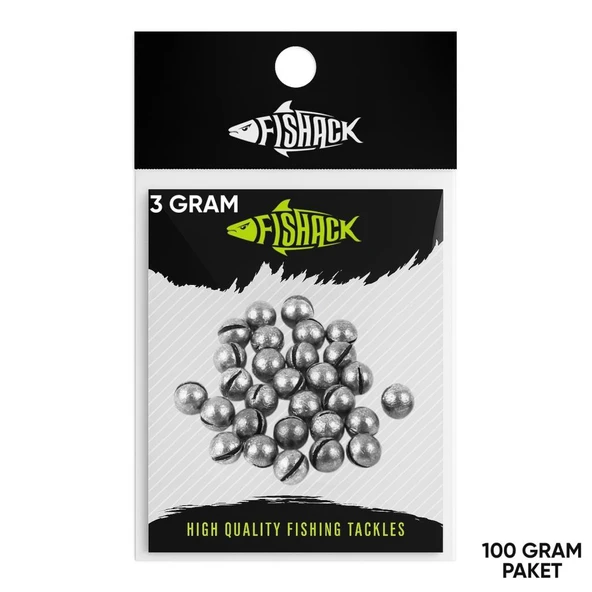 Kıstırma Yarma Kurşun - Kesikli Olta Kurşunu - 3 Gram (100 gr) ürün görseli 1