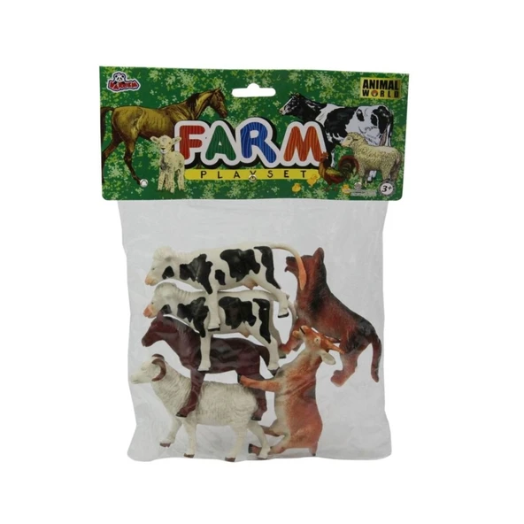 SH-Vardem 6 Parça 5 inch  Çiftlik, Dinozor,Vahşi Orman ve Deniz Hayvanları Hayvan Seti ürün görseli 1