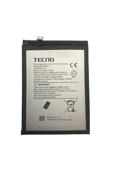 Tecno Pova Neo 2 ile Uyumlu İthal Pil  BL-58BT ürün görseli 1