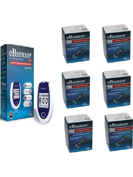 E bsensor  Ölç üm cihazı + X6 Kutu ÖLÇÜ M STRIBI (300 Ölç üm) ürün görseli 1