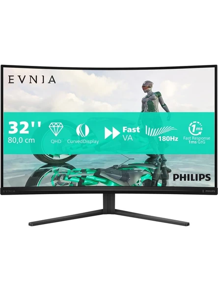 Philips Evnia 32M2C3500L/00 31.5" 0.5 ms 2K Curved 180 Hz Oyuncu Monitörü ürün görseli 1