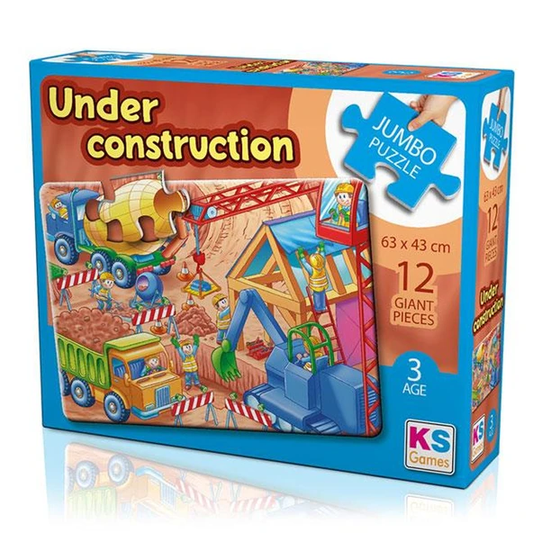 Ks Games Puzzle Under Construction Jumbo Puzzle 12 Parça Jp 31004 ürün görseli 1