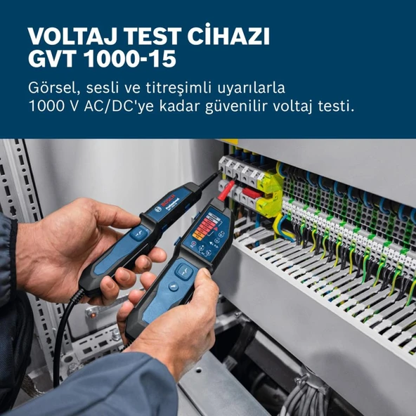 Bosch Professional GVT 1000-15 Voltaj Test Cihazı (12V-1000V AC/DC-CAT IV) 0601077800 ürün görseli 1