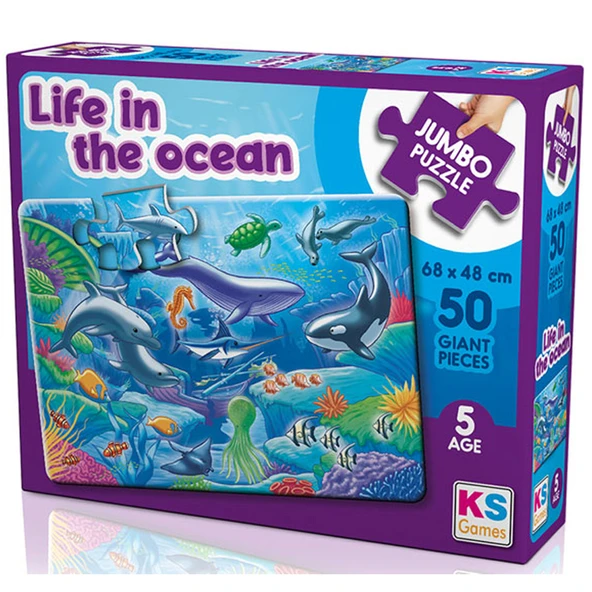 Ks Games Puzzle Life In The Ocean 50 Baby Puzzle Jumbo Puzzle Jp31013 ürün görseli 1