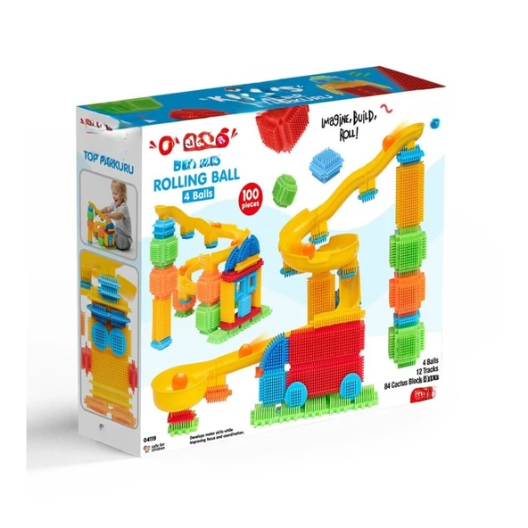 04119 KAKTÜS BLOKLAR TOP PARKURU 100 PARÇA - Resim 5