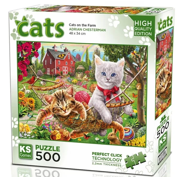 Ks Games Puzzle 500 Cats On The Farm Yetişkin 20043 ürün görseli 1