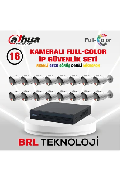 DAHUA 16 Kameralı Full Color İp Güvenlik Kamera Seti ürün görseli 1