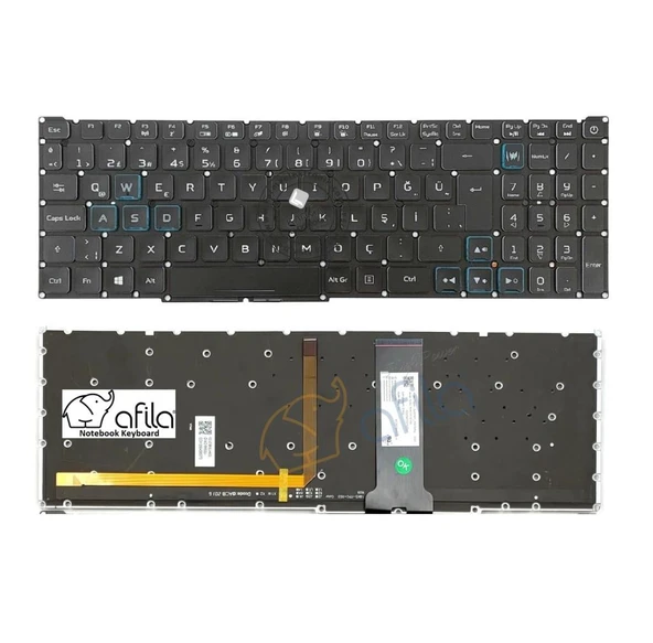 Acer Predator Helios 300 PH315-53-790F Notebook Klavyesi, Laptop Tuş Takımı (Siyah TR) RGB ışıklı ürün görseli 1