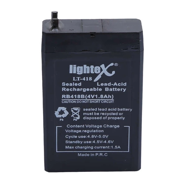 Lightex Lt-418 4v 1.8ah Işıldak Fener Aküsü ürün görseli 1