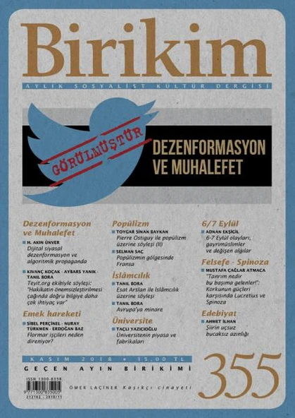 Birikim 355 Kasım 2018 ürün görseli 1