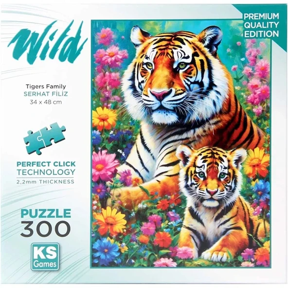 Ks Games Puzzle 300 Tigers Family 19258 ürün görseli 1