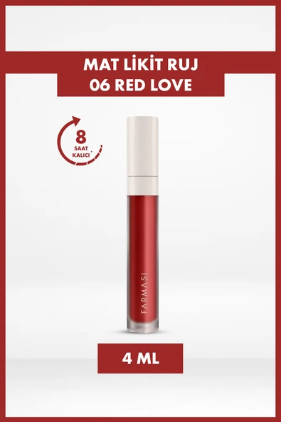 MAT LİKİT RUJ 06 RED LOVE ürün görseli 1