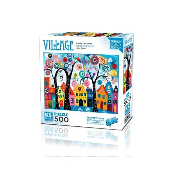 Ks Games Puzzle 500 Candy Tree Town 20085 ürün görseli 1