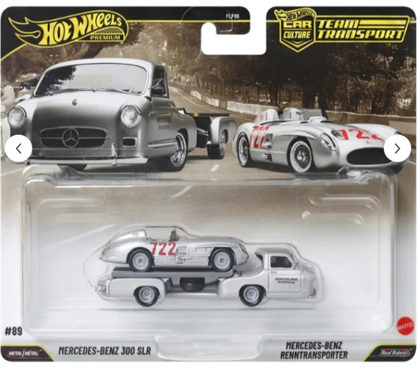 Hot Wheels Premium Car Culture Team Transport Mercedes-benz 300 Slr / Mercedes Benz Renntransporter ürün görseli 1