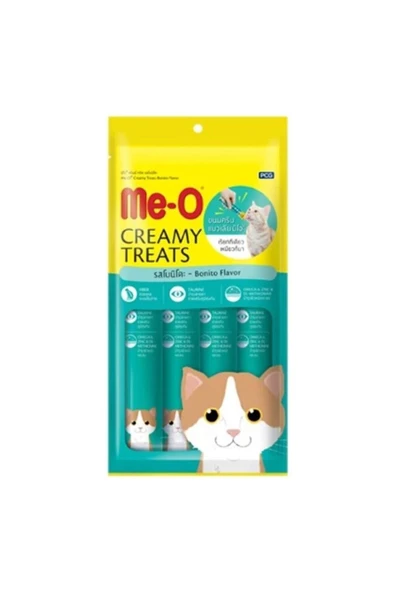MEO KURUTULMUŞ FÜME TON BALIKLI KEDİ KREMA ÖDÜL MAMASI 4*15GR ürün görseli 1