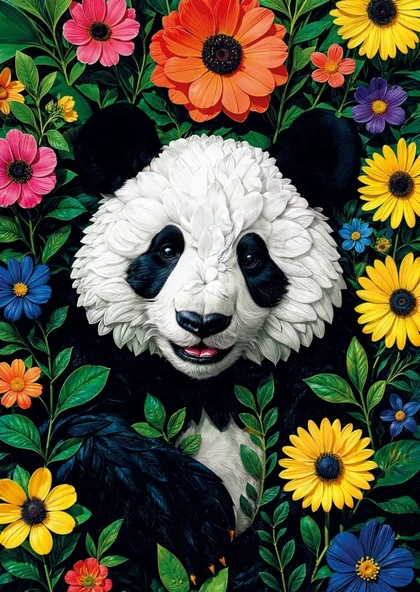 Ks Games Puzzle 500 Blossoming Panda 20088 - Resim 2