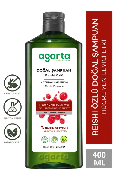 Agarta Yıpranmış Saçlar İçin Yenileyici Reishi Yapılandıricı Şampuan 400 ml ürün görseli 1