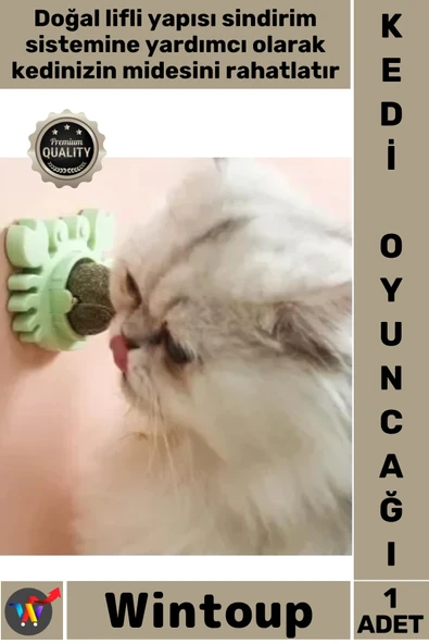 #KediTopu Yenilebilir Saf Doğal Etki Yapışkanlı Ağız Bakım Mide Rahatlatan Yengeç Kedi Otu Oyun Topu ürün görseli 1