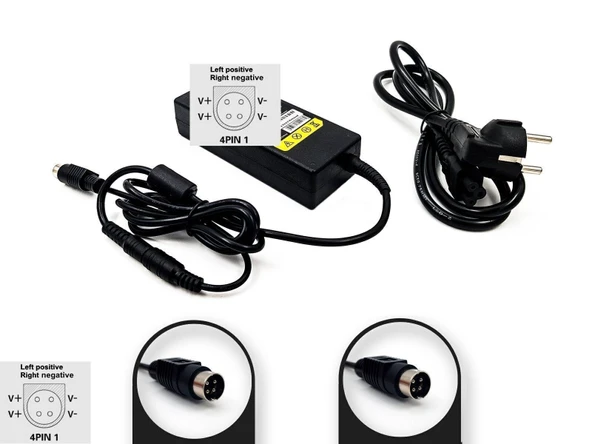 12V 3A 36W 4-Pin DIN Erkek 4PIN1 AC Adaptör - Şarj Cihazı ürün görseli 1